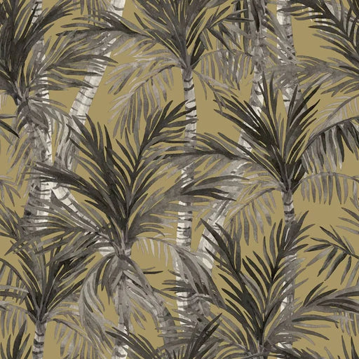 Wallpaper 'Palm Trees' in Gold and Black - Little and Giant Explorers DUTCH WALLCOVERINGS