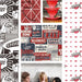 Wallpaper 'Urban Friends & Coffee Billboards Small' in Blue and Red - Little and Giant Explorers Noordwand