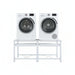 White washing machine and dryer set on a white background