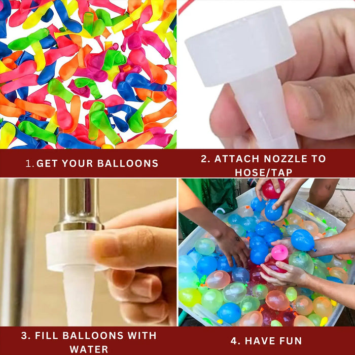 Water Bombs 200pcs with Nozzle | Easy Fill Balloons for Outdoor Summer Fun SOKA® - Little and Giant Explorers SOKA Play Imagine Learn