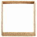 Square woven natural wicker basket frame isolated on white background