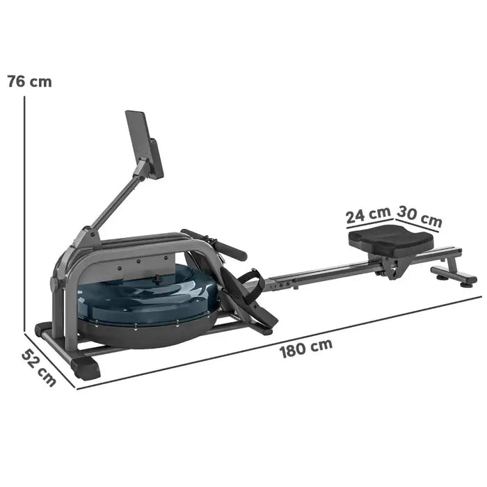 Water Rowing Machine – 13L Tank | 6-Level Water Resistance - LCD Monitor SPORTNOW - Little and Giant Explorers SPORTNOW