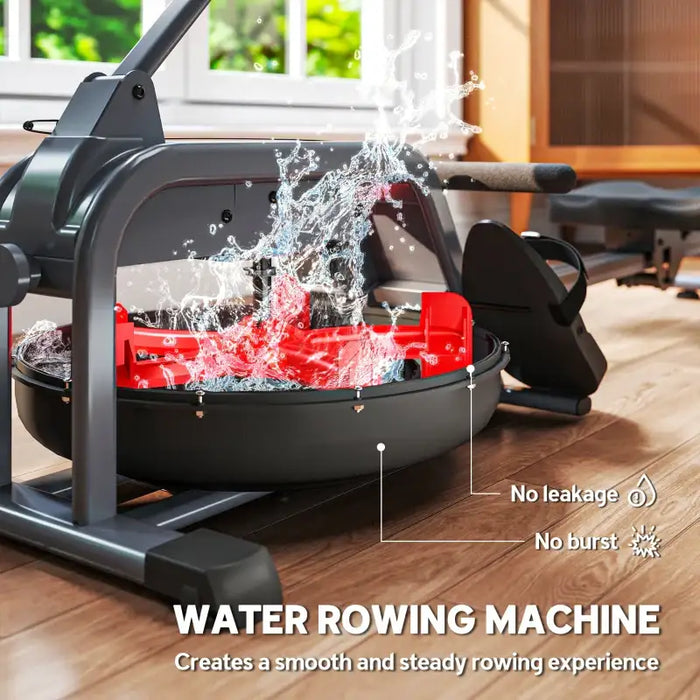 Water Rowing Machine – 13L Tank | 6-Level Water Resistance - LCD Monitor SPORTNOW - Little and Giant Explorers SPORTNOW