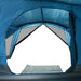 Waterproof Cabin Family Tent in Blue (6 persons) - Little and Giant Explorers vidaXL