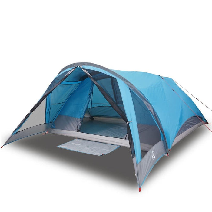 Waterproof Cabin Family Tent in Blue (6 persons) - Little and Giant Explorers vidaXL