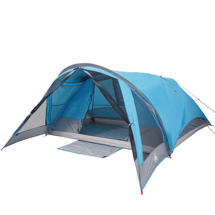 Waterproof Cabin Family Tent in Blue (6 persons) - Little and Giant Explorers vidaXL