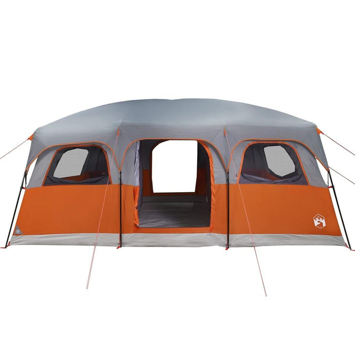 Waterproof Cabin Family Tent in Orange and Grey (9 persons) - Little and Giant Explorers vidaXL