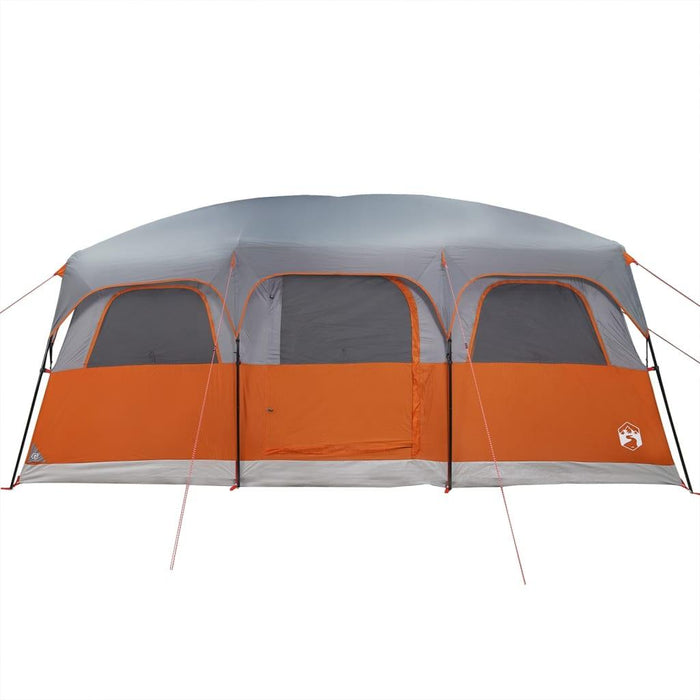 Waterproof Cabin Family Tent in Orange and Grey (9 persons) - Little and Giant Explorers vidaXL