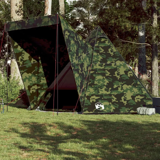 Waterproof Camouflage Tipi Family Tent (6 persons) - Little and Giant Explorers vidaXL