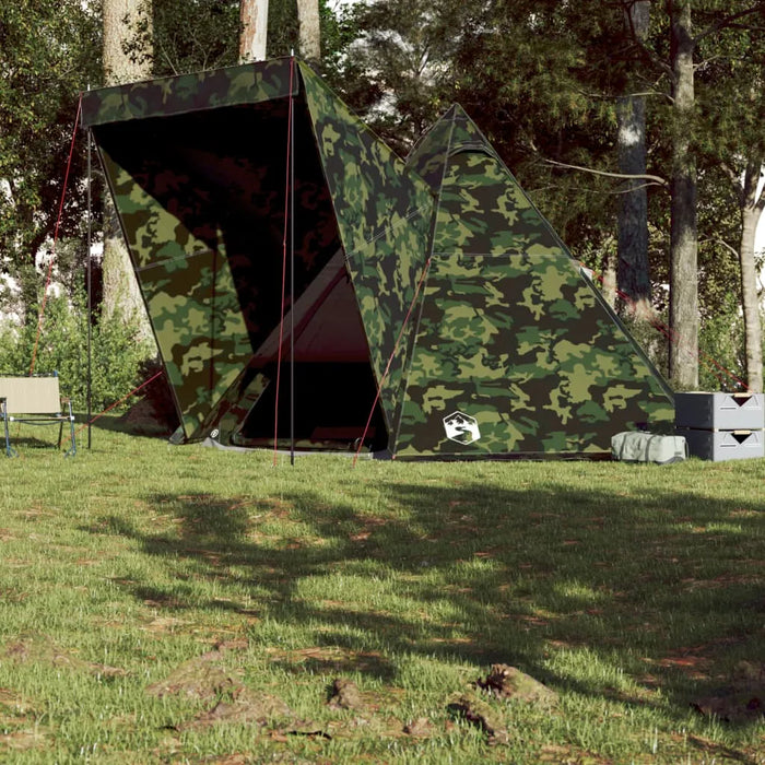 Waterproof Camouflage Tipi Family Tent (6 persons) - Little and Giant Explorers vidaXL