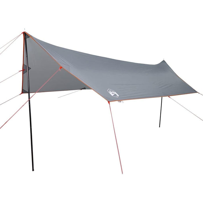 Waterproof Camping Tarp in Grey and Orange - Little and Giant Explorers vidaXL