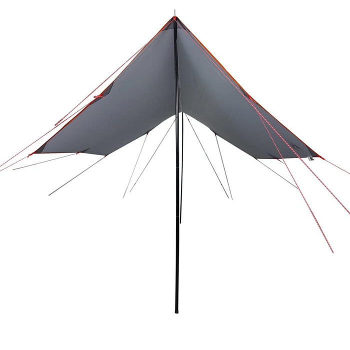 Waterproof Camping Tarp in Grey and Orange - Little and Giant Explorers vidaXL