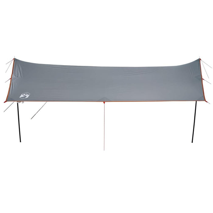 Waterproof Camping Tarp in Grey and Orange - Little and Giant Explorers vidaXL