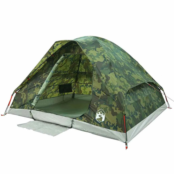Waterproof Camping Tent Dome in Camouflage (4 persons) - Little and Giant Explorers vidaXL