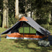 Waterproof Camping Tent in Grey (2 persons) - Little and Giant Explorers vidaXL