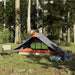 Waterproof Camping Tent in Grey (2 persons) - Little and Giant Explorers vidaXL