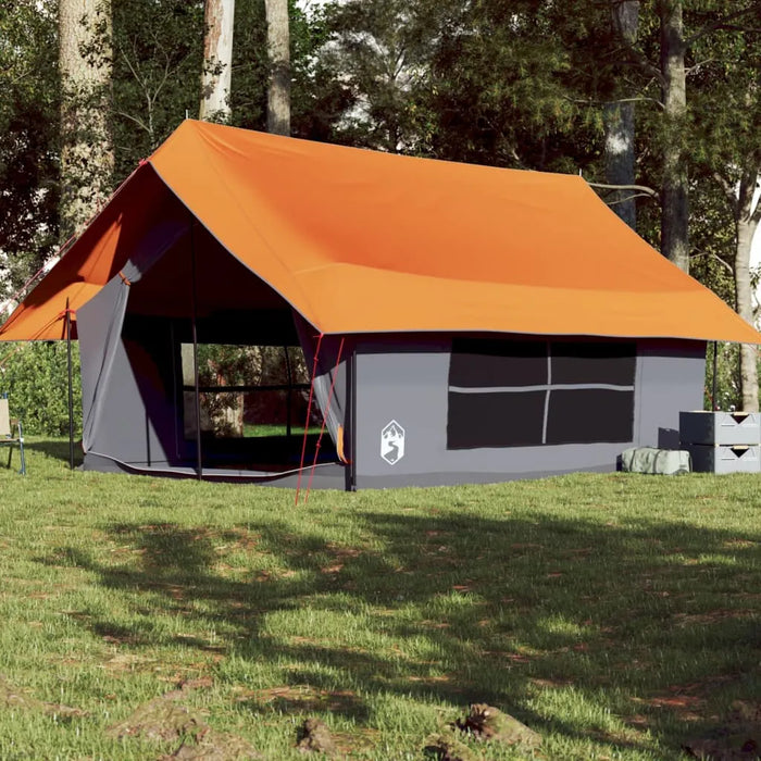 Waterproof Camping Tent in Grey and Orange (5 persons) - Little and Giant Explorers vidaXL