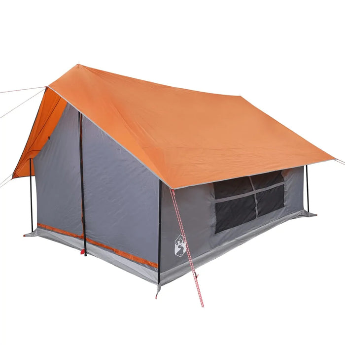 Waterproof Camping Tent in Grey and Orange (5 persons) - Little and Giant Explorers vidaXL