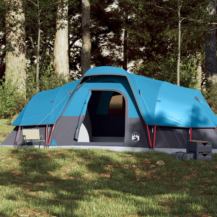 Waterproof Dome Family Tent in Blue (11 persons) - Little and Giant Explorers vidaXL