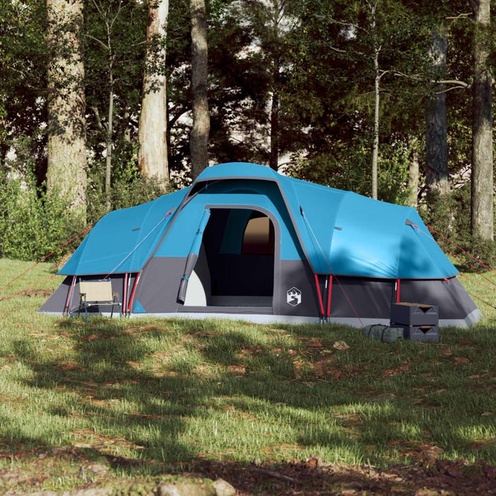 Waterproof Dome Family Tent in Blue (11 persons) - Little and Giant Explorers vidaXL