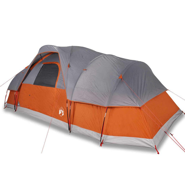 Waterproof Dome Family Tent in Grey and Orange (11 persons) - Little and Giant Explorers vidaXL