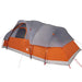 Waterproof Dome Family Tent in Grey and Orange (11 persons) - Little and Giant Explorers vidaXL