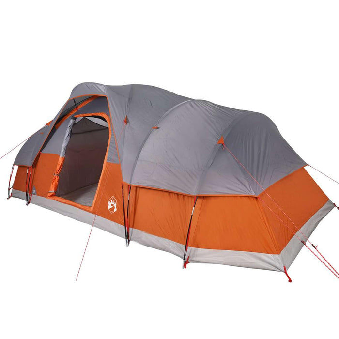 Waterproof Dome Family Tent in Grey and Orange (11 persons) - Little and Giant Explorers vidaXL