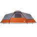 Waterproof Dome Family Tent in Grey and Orange (11 persons) - Little and Giant Explorers vidaXL