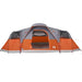 Waterproof Dome Family Tent in Grey and Orange (11 persons) - Little and Giant Explorers vidaXL