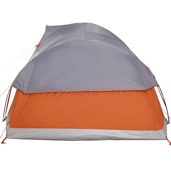 Waterproof Dome Family Tent in Grey and Orange (11 persons) - Little and Giant Explorers vidaXL