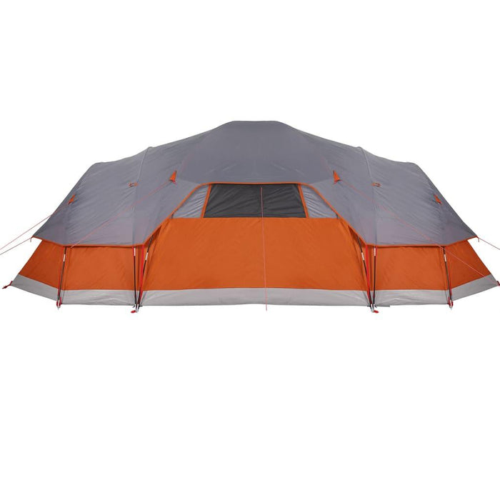 Waterproof Dome Family Tent in Grey and Orange (11 persons) - Little and Giant Explorers vidaXL