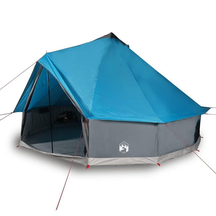 Waterproof Family Tipi Tent (10 persons) in Blue - Little and Giant Explorers vidaXL