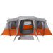 Waterproof Family Tunnel Tent in Orange and Grey (16 persons) - Little and Giant Explorers vidaXL