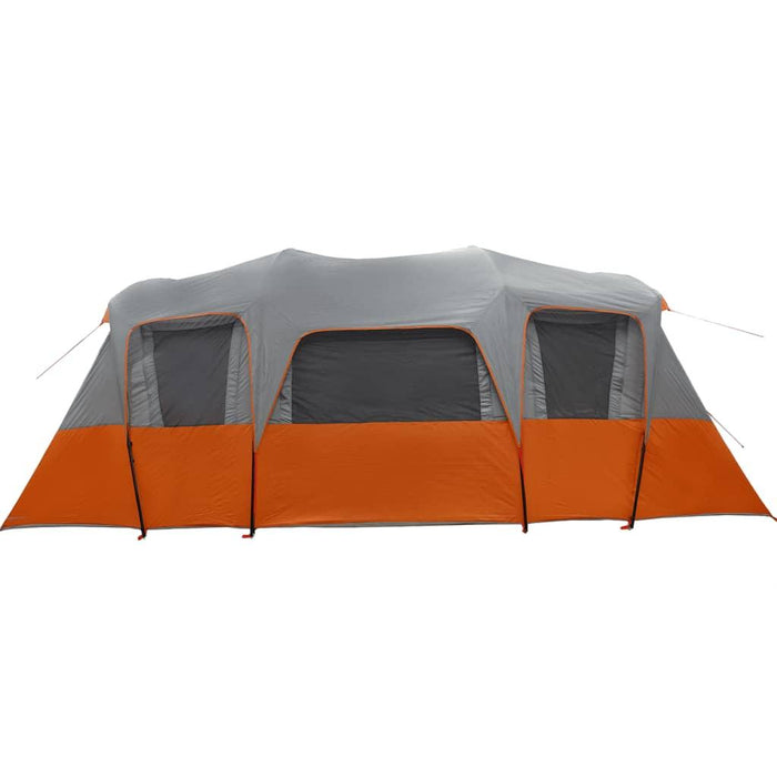 Waterproof Family Tunnel Tent in Orange and Grey (16 persons) - Little and Giant Explorers vidaXL