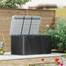 Waterproof Outdoor Storage Box with Lockable Lid in Black 380 L - Little and Giant Explorers Outsunny