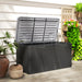 Waterproof Outdoor Storage Box with Lockable Lid in Black 380 L - Little and Giant Explorers Outsunny