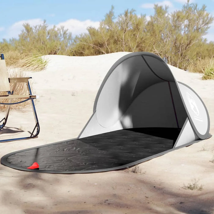 Waterproof Pop-Up Beach Tent in Grey - Little and Giant Explorers vidaXL