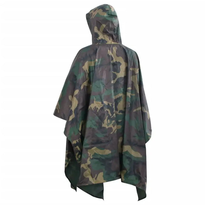 Waterproof Rain Poncho – Camouflage | Adult PVC-Coated Polyester Hooded Rain Cape VIDAXL - Little and Giant Explorers vidaXL