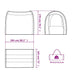 Diagram of waterproof storage tent dimensions and carry bag size with weight illustrated.