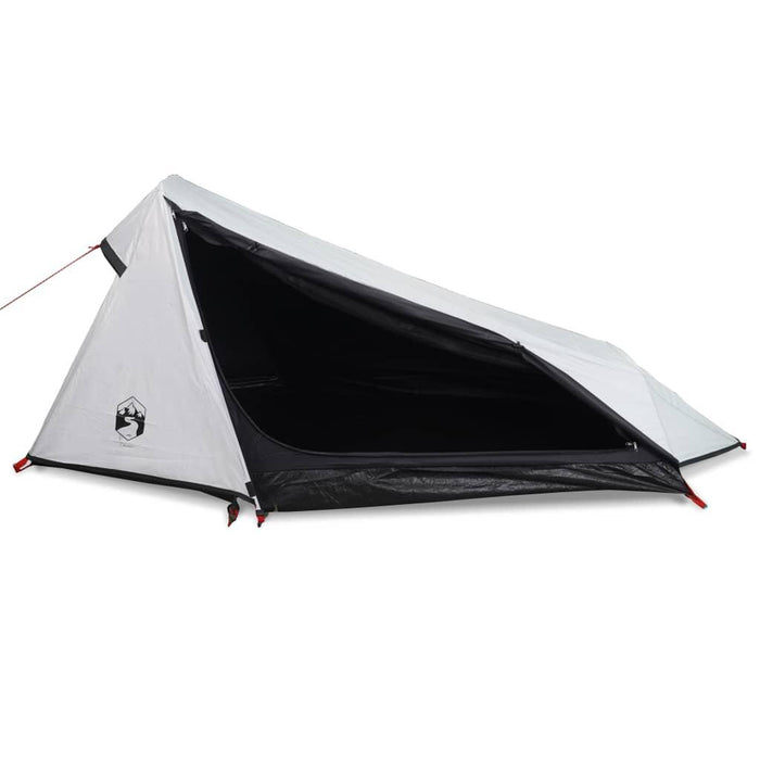 Waterproof White Blackout Tunnel Camping Tent (1 person) - Little and Giant Explorers vidaXL