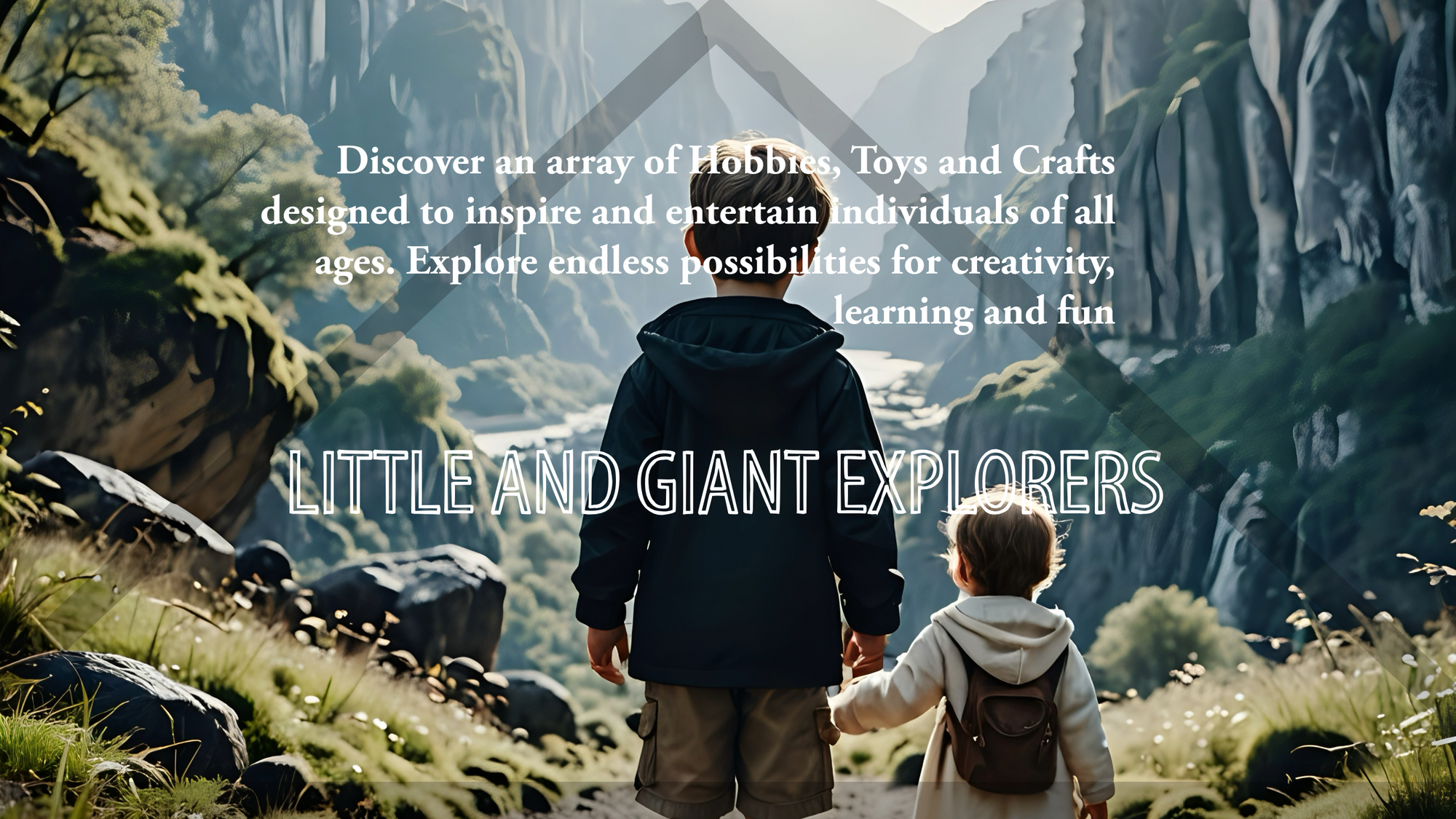 Little and Giant Explorers Cover Page - Children exploring with a hologram of a triangle