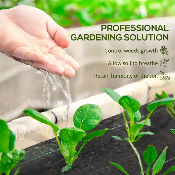 Weed Control Fabric Roll – 100 × 2m | Breathable PP Garden Membrane OUTSUNNY - Little and Giant Explorers Outsunny