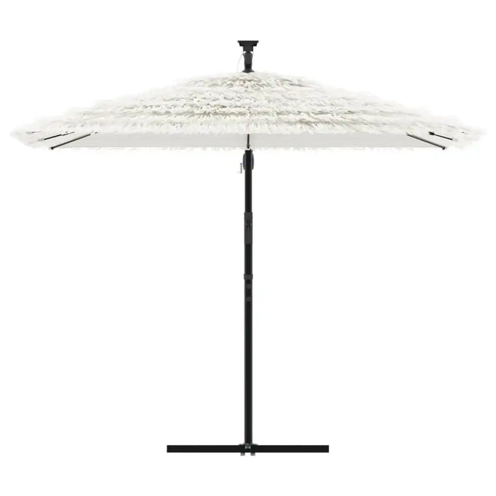 Garden Parasol with Steel Pole in White (269 x 269 x 235cm) - Little and Giant Explorers vidaXL