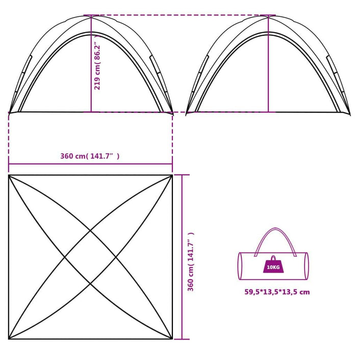 White Taffeta Party Tent - Little and Giant Explorers vidaXL