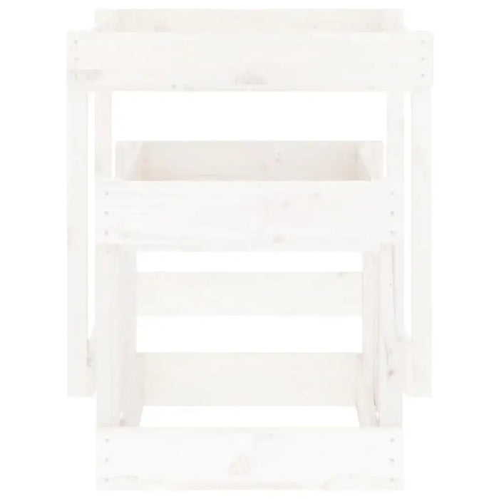 2 Sand Tables in White and Solid Wood Pine - Little and Giant Explorers vidaXL