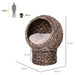 Wicker Cat Bed Raised Rattan Cat Basket - Little and Giant Explorers PawHut