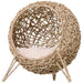 Wicker Cat House – Hand-Woven Rattan Cat Cave | Cushion and Metal Tripod Base PAWHUT - Little and Giant Explorers PawHut