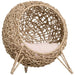 Wicker Cat House – Hand-Woven Rattan Cat Cave | Cushion and Metal Tripod Base PAWHUT - Little and Giant Explorers PawHut
