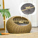 Wicker Cat House with Washable Cushion - Little and Giant Explorers PawHut