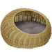 Wicker Cat House with Washable Cushion - Little and Giant Explorers PawHut